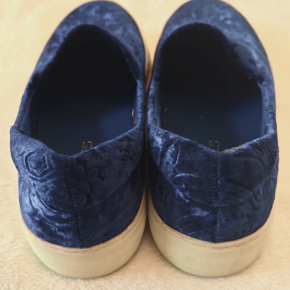 J/SLIDES NYC CRUSHED VELVET ELEVATED PAISLEY FLORAL CASUAL BOLD LOUD LUXURY Sz 7 - Picture 9 of 10